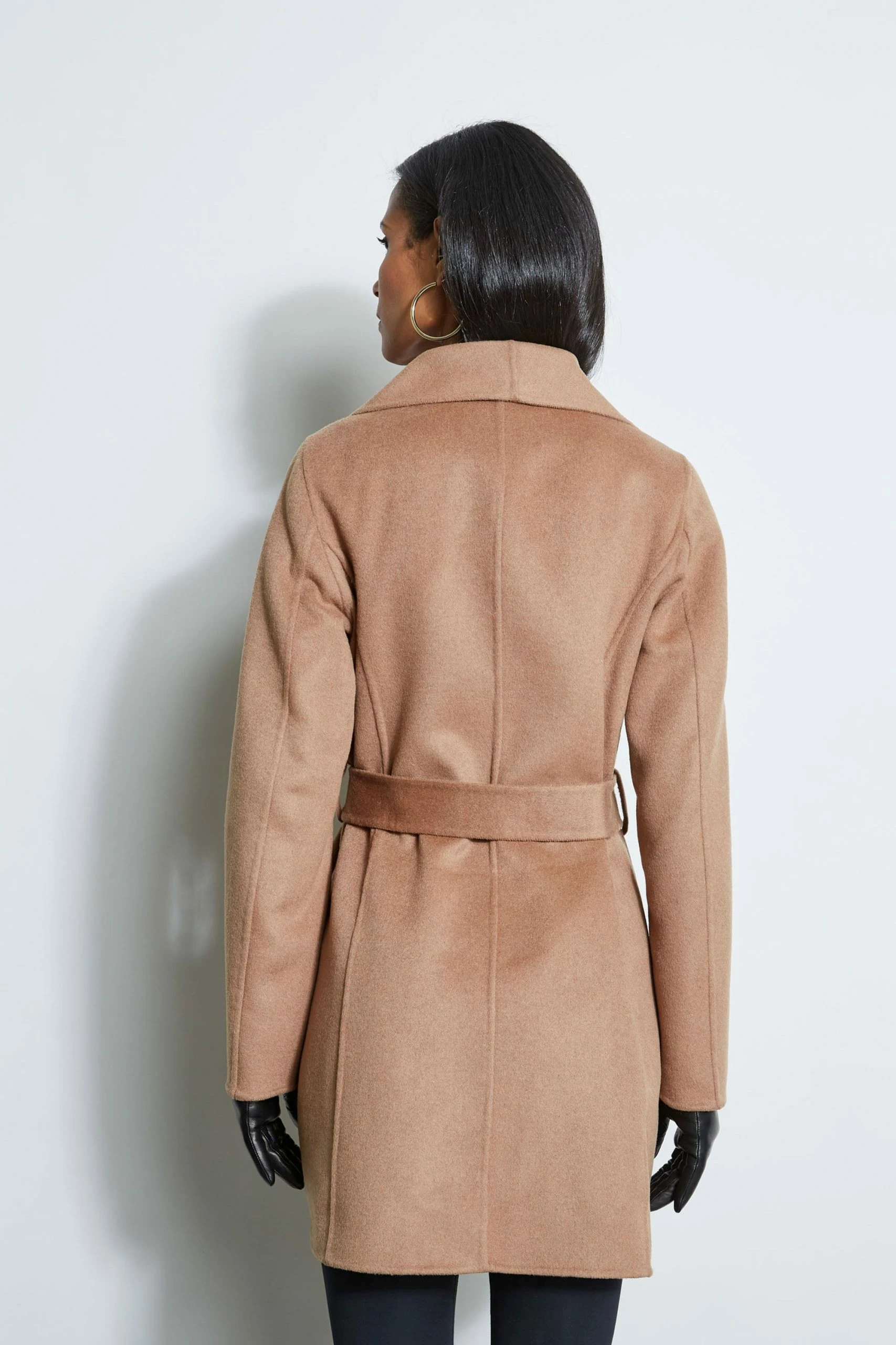 Tahari Double Face Lightweight Wool Wrap Coat 5 Tahari Double Face Lightweight Wool Wrap Coat - Image 3