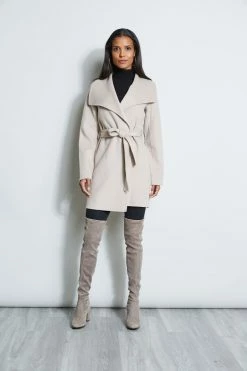 Tahari Ella Double Face Wool Coat -Elie Tahari Sales 2023 6620635 ELLA SOFTALMOND 1hero 696