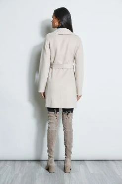 Tahari Ella Double Face Wool Coat -Elie Tahari Sales 2023 6620635 ELLA SOFTALMOND 3back 707