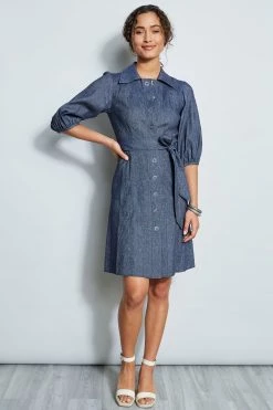 Elie Tahari Stretch Denim Dress