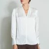 Elie Tahari Contour Silk Satin Shirt