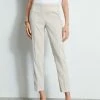 Elie Tahari Slim Fit Linen Pant -Elie Tahari Sales 2023 CR405K200 PUTTYMELANGE E405K103 PUTTYMELANGE E45XB503 PEARL 2front 047
