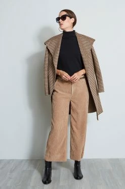 Elie Tahari Cropped Corduroy Pant -Elie Tahari Sales 2023 CROPPEDCORDPANT E801H202 HAZELNUT 1HERO 2501