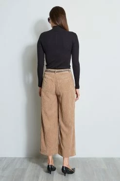 Elie Tahari Cropped Corduroy Pant -Elie Tahari Sales 2023 CROPPEDCORDPANT E801H202 HAZELNUT 3BACK 1787