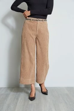 Elie Tahari Cropped Corduroy Pant -Elie Tahari Sales 2023 CROPPED CORD PANT E801H202 HAZELNUT 2FRONT 1790