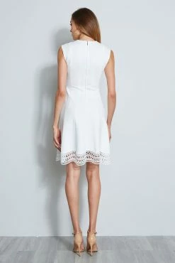 Elie Tahari Heidi Dress -Elie Tahari Sales 2023 CU82W62U FRESHPEARL DRESS 3BACK 254