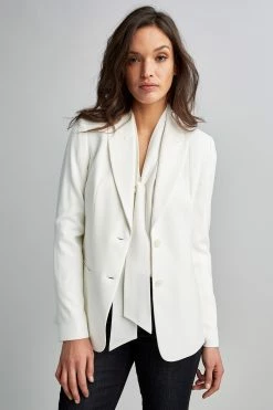 Elie Tahari Whitney Jacket -Elie Tahari Sales 2023 CU88710U WHITNEYJACKET FRESHPEARL STYLING 008