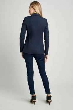 Elie Tahari Winny Jacket -Elie Tahari Sales 2023 CU8M010U NAVYYARD 3BACK 0046