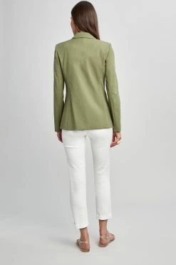 Elie Tahari Winny Jacket -Elie Tahari Sales 2023 CU8M010U WINNY JACKET TUSCANOLIVE 3BACK 0029