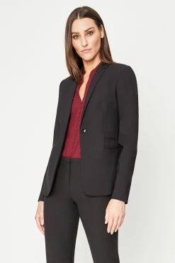 Elie Tahari Darcy Jacket -Elie Tahari Sales 2023 CU8P810U DARCYJACKET BLACK 3FRONT 048