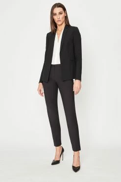 Elie Tahari Jillian Straight Leg Pant -Elie Tahari Sales 2023 CU8P820U JILLIANSLIM BLACK 4STYLING 039