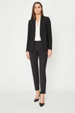 Elie Tahari Jillian Straight Leg Pant -Elie Tahari Sales 2023 CU8P820U JILLIANSLIM BLACK 4STYLING 044