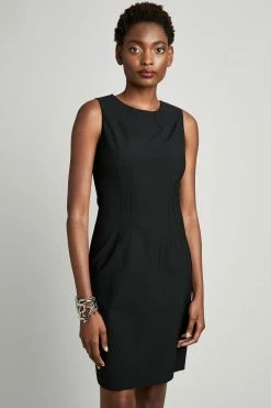 Elie Tahari Emory Dress -Elie Tahari Sales 2023 CU8P860U BLACK 2FRONT 0034