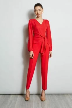 Elie Tahari Slim Pant -Elie Tahari Sales 2023 E1011202 CalypsoRed E1011102 CalypsoRed E110N502 CalypsoRed HERO 0259 92155cb1 1bb8 4a2c 8c27 bf37286d3a48