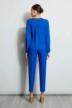 Elie Tahari Silk Side Tie Shirt 7 Elie Tahari Silk Side Tie Shirt -Elie Tahari Sales 2023 E1011202 VibeBlue E1011102 VibeBlue E110N502 VibeBlue 3BACK 0285