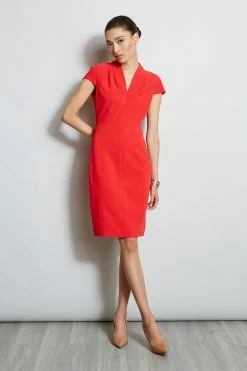 Elie Tahari Contour Crepe Dress