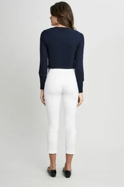 Elie Tahari Contour Slim Pant -Elie Tahari Sales 2023 E10M0211 WHITE 3BACK 1554