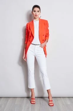 Elie Tahari Sleeveless Mock Twist Knit -Elie Tahari Sales 2023 E202P203 Indigo E201F503 Tomato 1HERO 2413 c97146c4 0642 4b1e 97fd 4a2d3a5ffa79