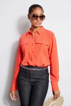 Elie Tahari Utility Shirt