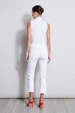 Elie Tahari Sleeveless Mock Twist Knit -Elie Tahari Sales 2023 E202P203 Indigo E201F503 Tomato 3BACK 2300