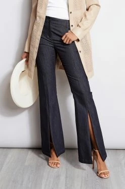 Elie Tahari Slit Front Denim Pant