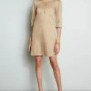 Elie Tahari Tie Up Poplin Dress -Elie Tahari Sales 2023 E2044602 RATTAN 1HERO 001