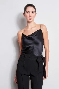 Elie Tahari Silk Satin Chain Cami