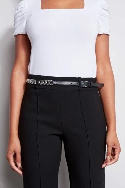 Elie Tahari Chain Belt -Elie Tahari Sales 2023 E2087223 Black E256X503 White 4STYLING 1286