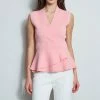Wrap Peplum Sweater -Elie Tahari Sales 2023 E2087223 FOAM ETR32138 SOHOPINK 2front 505