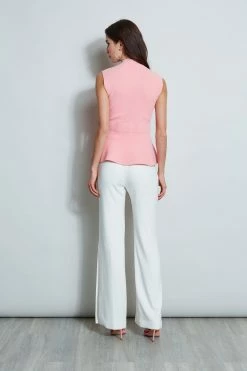 Wrap Peplum Sweater 11 Wrap Peplum Sweater -Elie Tahari Sales 2023 E2087223 FOAM ETR32138 SOHOPINK 3back 519