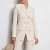 Elie Tahari 5 Button Double Breasted Blazer -Elie Tahari Sales 2023 E2087223 IslandSand E2087103 IslandSand ETR21349 White 2FRONT1965