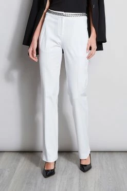 Elie Tahari Straight Leg Stretch Pant