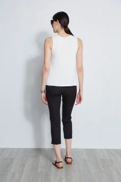 Sleeveless Asymmetric Twist Knit -Elie Tahari Sales 2023 E20M020 BLACK ETR21347 SKYWHITE 3BACK 1415