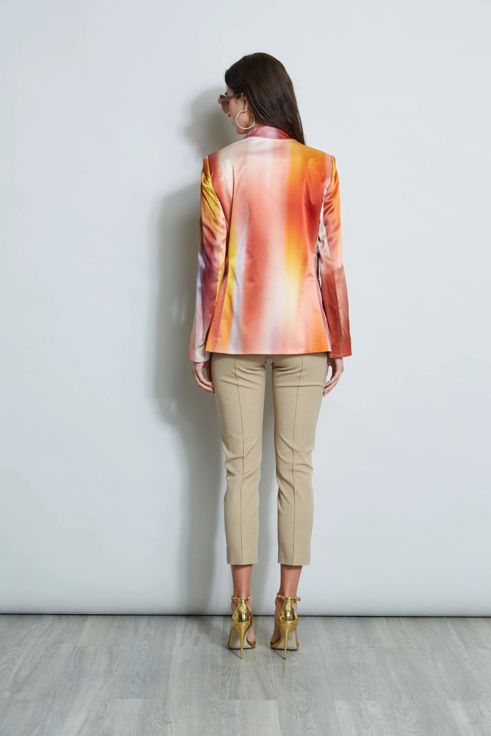 Elie Tahari Ombre Silk Satin Blazer 9 Elie Tahari Ombre Silk Satin Blazer - Image 7