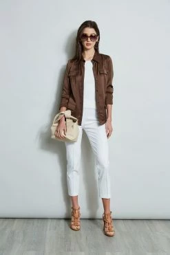 Elie Tahari Cargo Utility Jacket -Elie Tahari Sales 2023 E20M021U WHITE E5027503 SUMATRA E45X7503 SAND 4styling 127