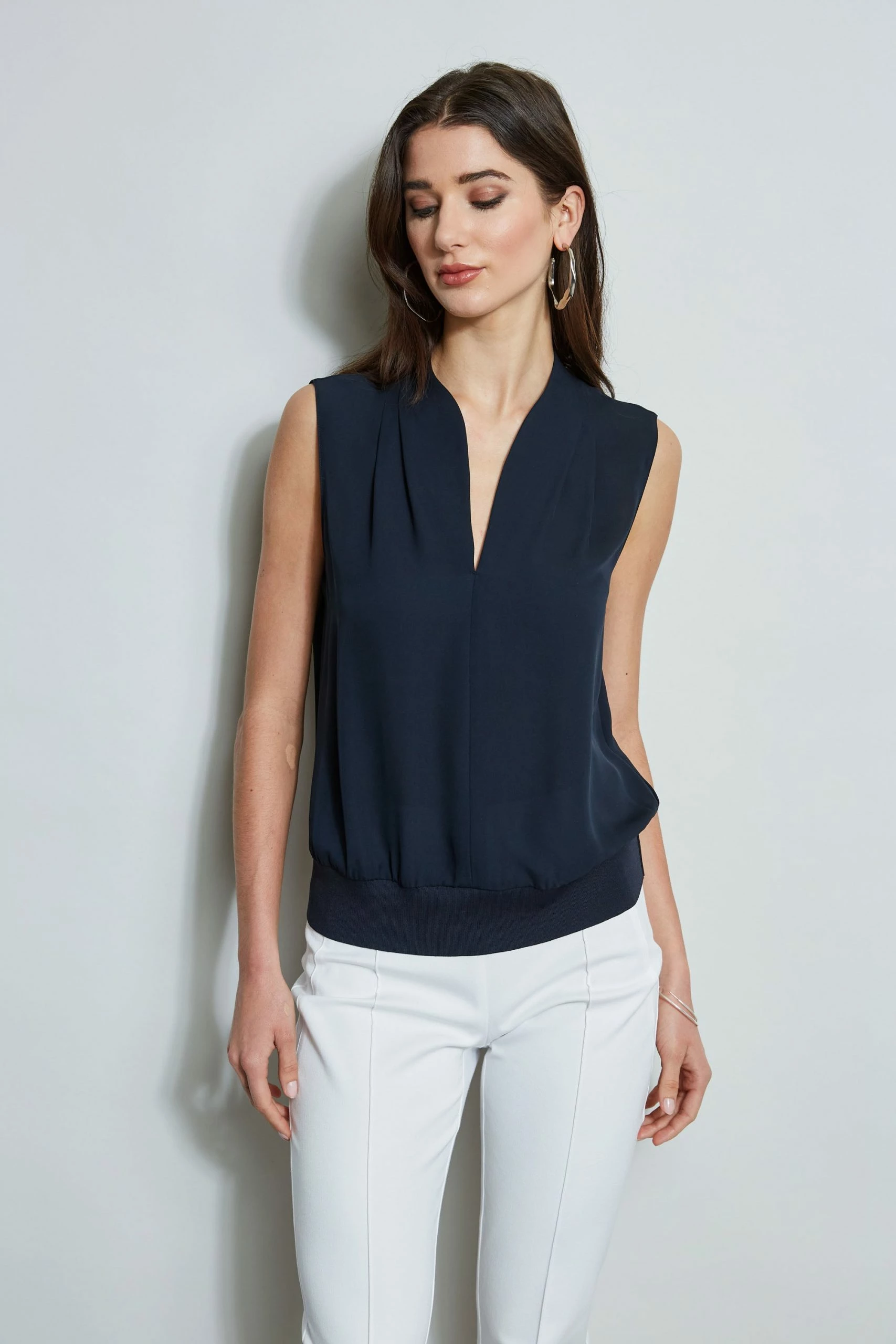 Elie Tahari Silk Contour Rib Shirt 4 Elie Tahari Silk Contour Rib Shirt - Image 2