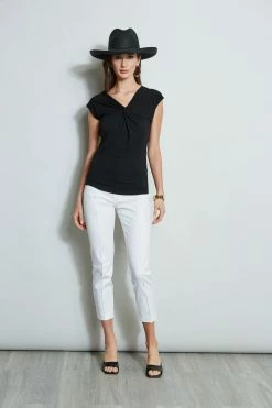 Elie Tahari Twist Knot Knit -Elie Tahari Sales 2023 E20M021U WHITE E556X503 BLACK 1Hero 392