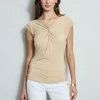 Elie Tahari Twist Knot Knit 2 Elie Tahari Twist Knot Knit -Elie Tahari Sales 2023 E20M021U WHITE E556X503 SAND 2front 368