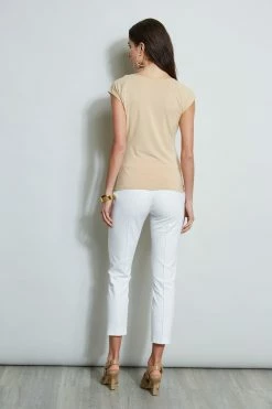 Elie Tahari Twist Knot Knit -Elie Tahari Sales 2023 E20M021U WHITE E556X503 SAND 3back 384