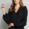 Elie Tahari Embroidered Long Sleeve Shirt