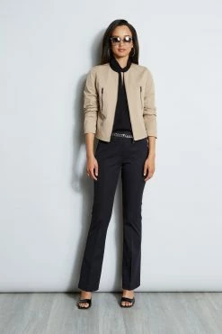 Elie Tahari Stretch Twill Fit & Flare Pant -Elie Tahari Sales 2023 E210N503 BLACK E70M0103 RATTAN E70M0203 BLACK 4styling 988