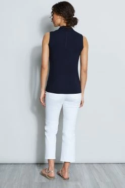 Elie Tahari Sleeveless Mock Twist Knit -Elie Tahari Sales 2023 E256B522 STARGAZER 3BACK 027