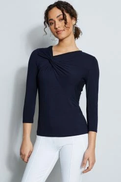 Elie Tahari Asymmetrical Twist Knot Knit