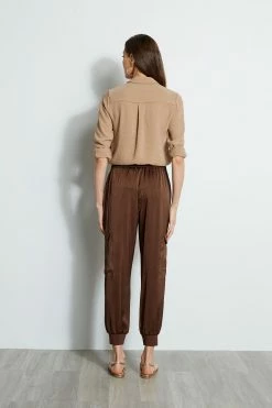 Elie Tahari Satin Cargo Pant 15 Elie Tahari Satin Cargo Pant -Elie Tahari Sales 2023 E3027201 SUMATRA 3back 2054
