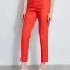 Elie Tahari Jacquard Stretch Crop Pant -Elie Tahari Sales 2023 E3033203 TOMATO E3033103 TOMATO ETR14170 CLOUD 2front 4556