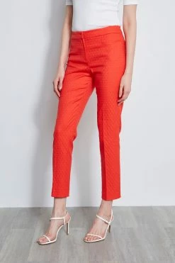 Elie Tahari Jacquard Stretch Crop Pant
