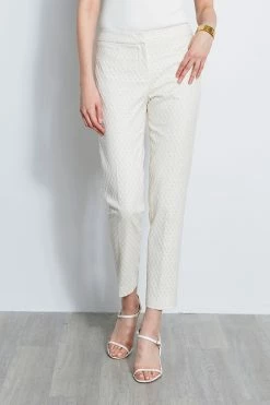 Elie Tahari Jacquard Stretch Crop Pant