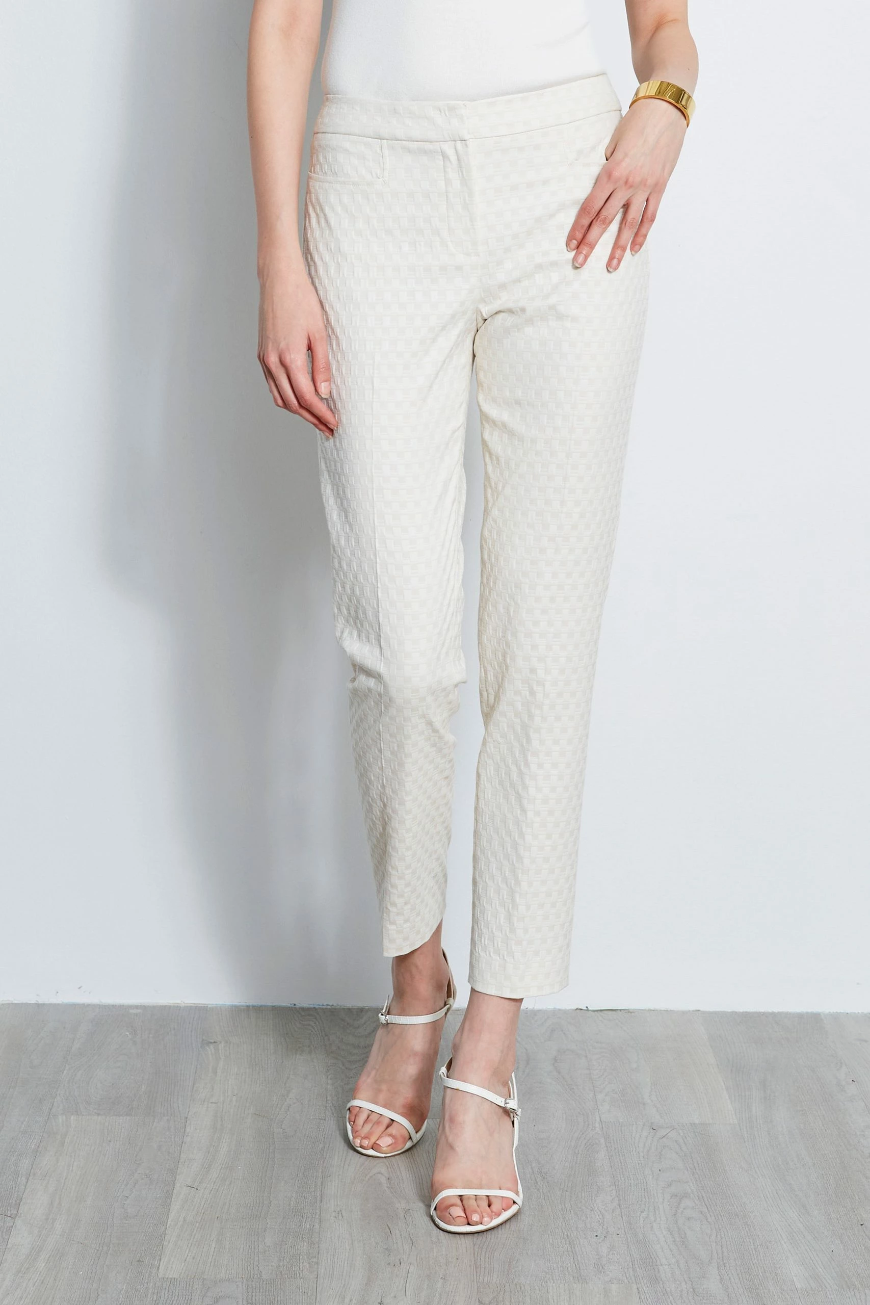 Elie Tahari Jacquard Stretch Crop Pant 3 Elie Tahari Jacquard Stretch Crop Pant