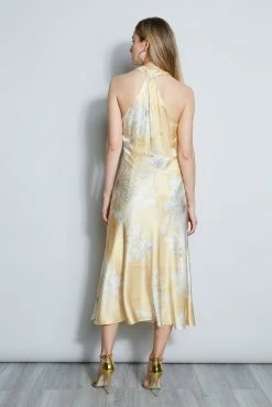 Elie Tahari Eclipse Halter Dress -Elie Tahari Sales 2023 E3037602 MULTI 3BACK 042