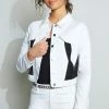 Elie Tahari Mesh Denim Jacket -Elie Tahari Sales 2023 E303D102 WHITE 2FRONT 026